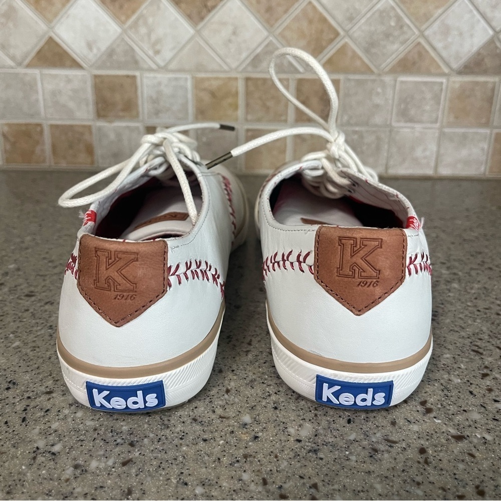 Keds Champion Penant Leather Sneakers Mens Size 8.5 Womens Size 10.5 - Picture 7 of 10